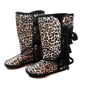 Sugar Shoes Leopard Sequin Boots